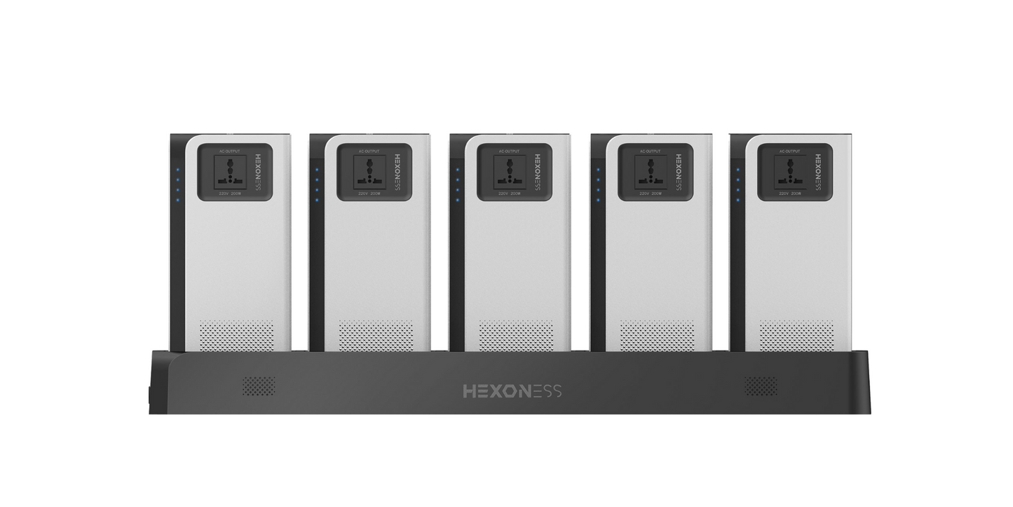 Pack de 5 Batteries MODULABLES 1kWh (5kWh Total) LiFePO4 – 10.000 Cycles