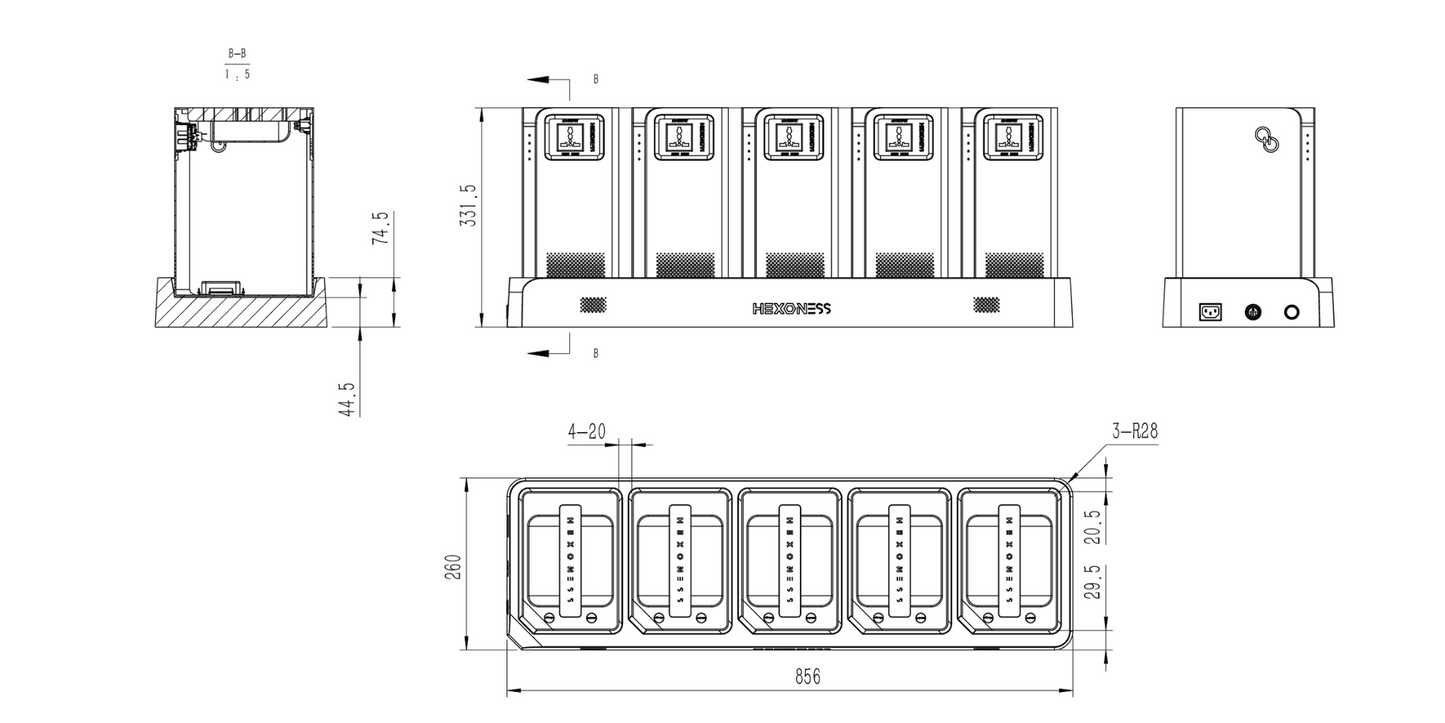 Pack de 5 Batteries MODULABLES 1kWh (5kWh Total) LiFePO4 – 10.000 Cycles