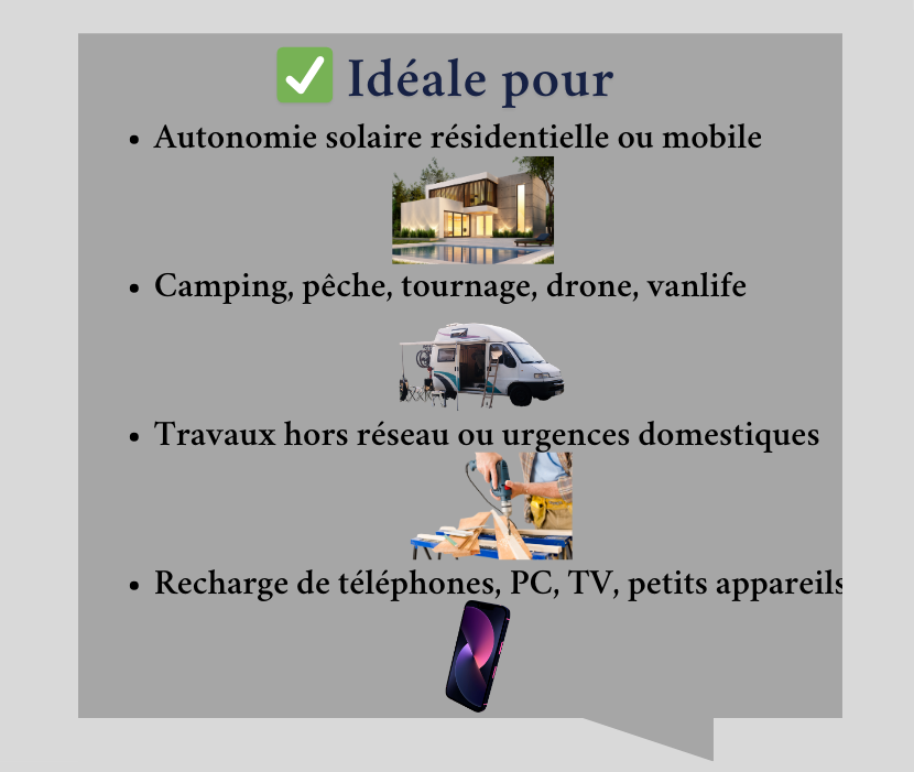 Pack de 5 Batteries MODULABLES 1kWh (5kWh Total) LiFePO4 – 10.000 Cycles